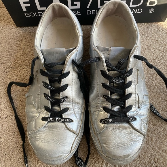Women’s Silver Golden Goose Sneakers - Picture 2 of 7
